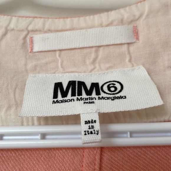 Maison Martin Margiela oversized linen blend duster/blazer in pink - Picture 5 of 7